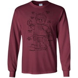 T-Shirts Maroon / S Lego Plan Men's Long Sleeve T-Shirt