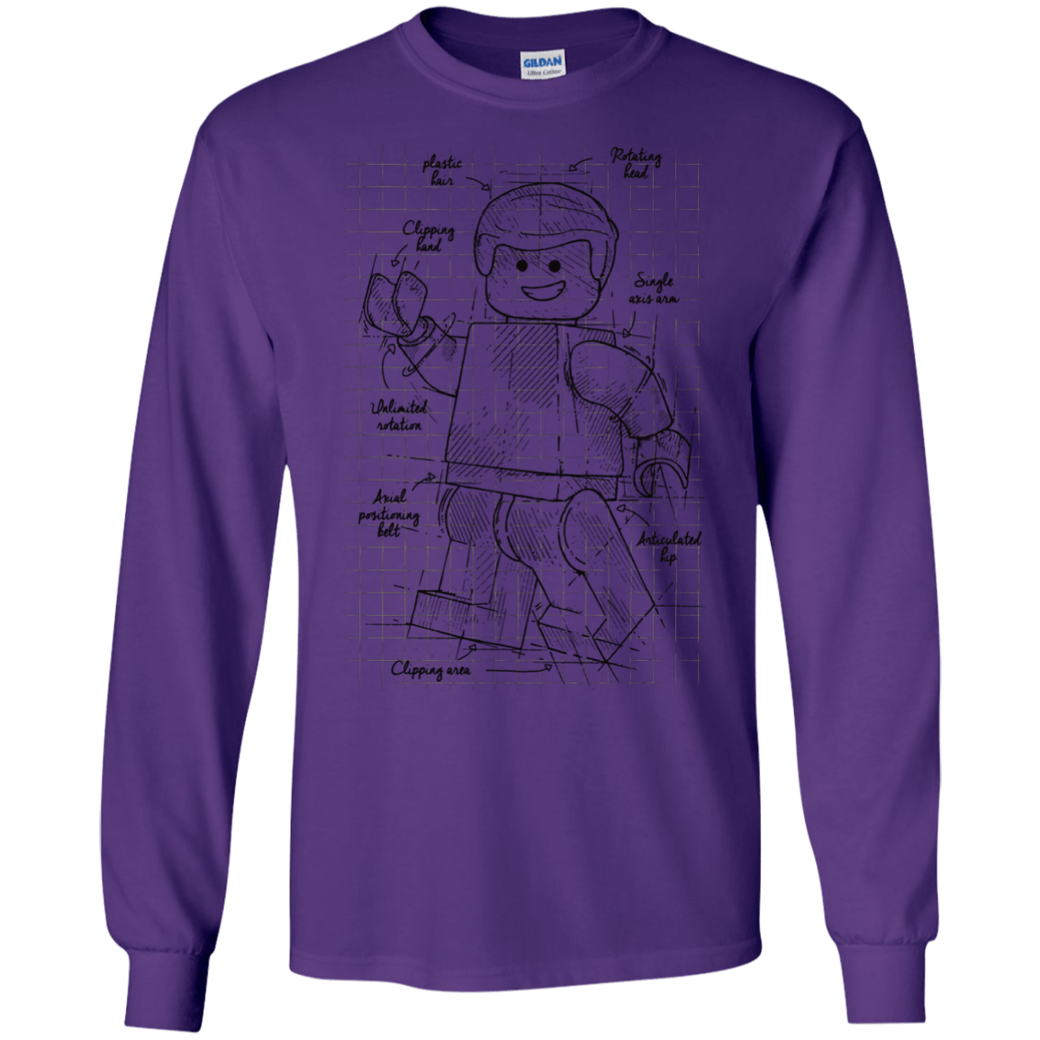 T-Shirts Purple / S Lego Plan Men's Long Sleeve T-Shirt