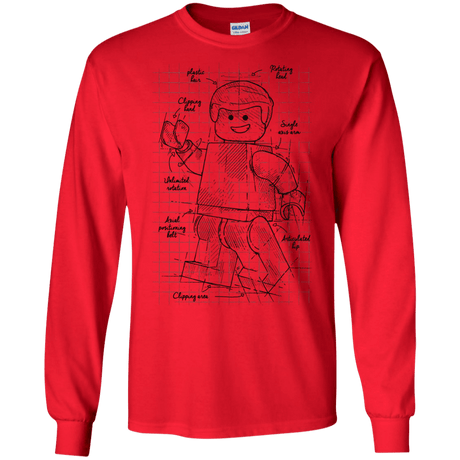 T-Shirts Red / S Lego Plan Men's Long Sleeve T-Shirt