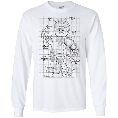 T-Shirts White / S Lego Plan Men's Long Sleeve T-Shirt