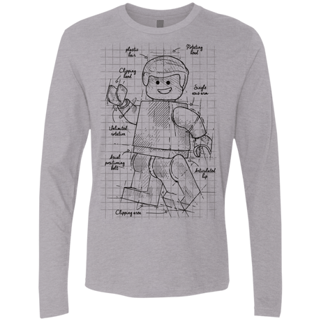 T-Shirts Heather Grey / S Lego Plan Men's Premium Long Sleeve
