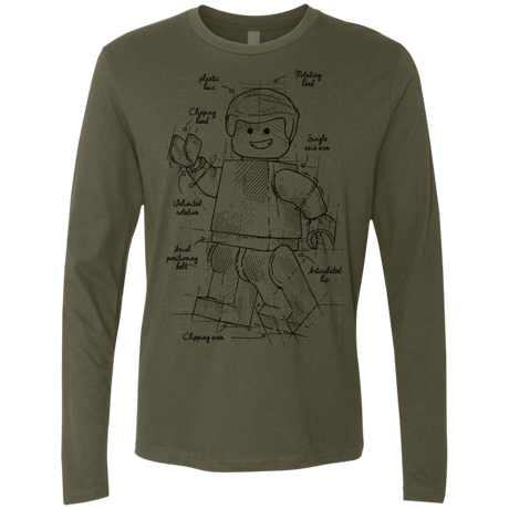 T-Shirts Military Green / S Lego Plan Men's Premium Long Sleeve