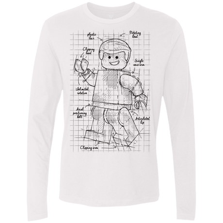 T-Shirts White / S Lego Plan Men's Premium Long Sleeve