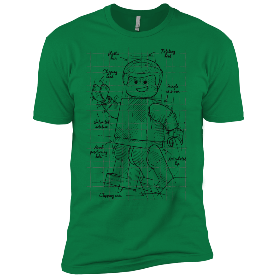 T-Shirts Kelly Green / X-Small Lego Plan Men's Premium T-Shirt