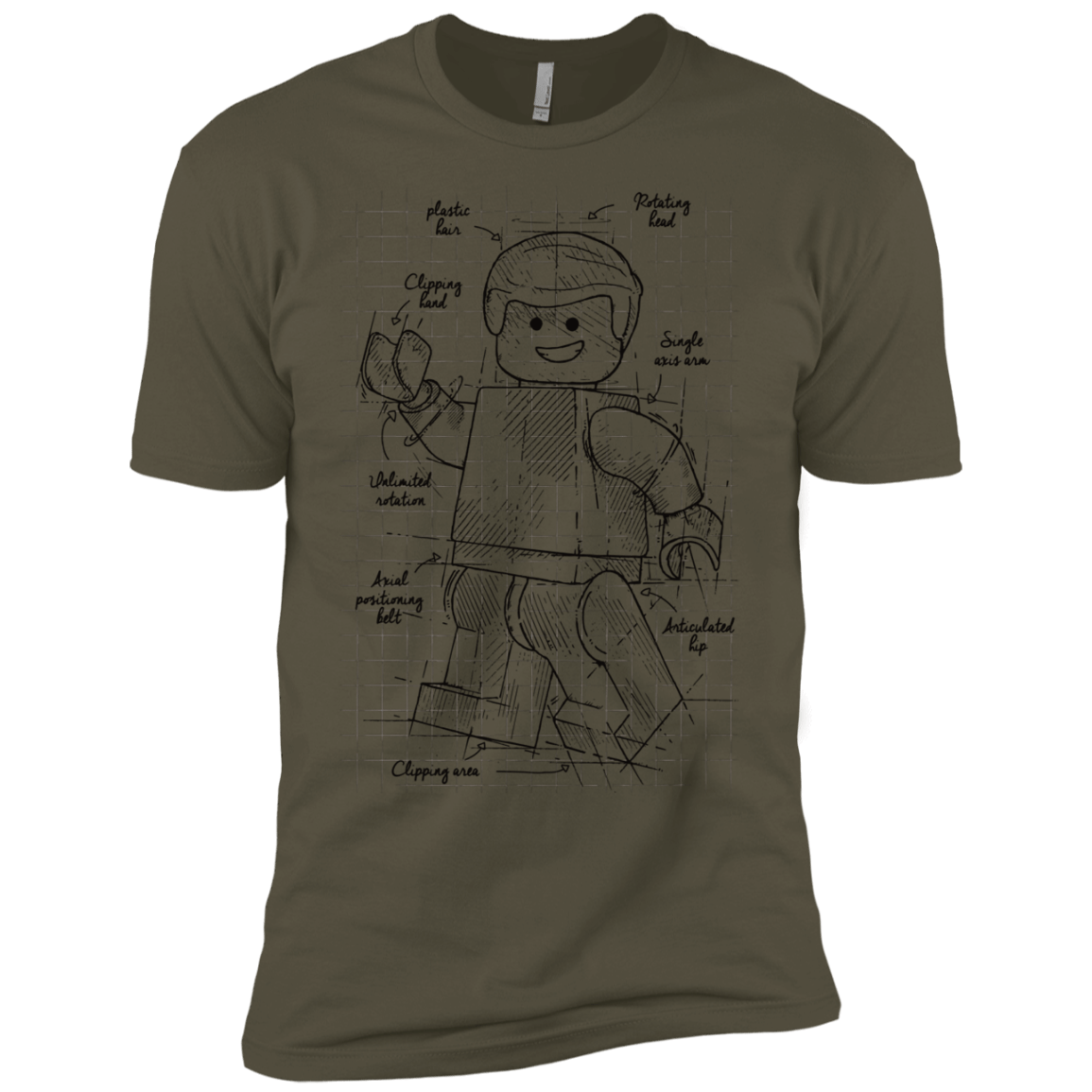 T-Shirts Military Green / X-Small Lego Plan Men's Premium T-Shirt