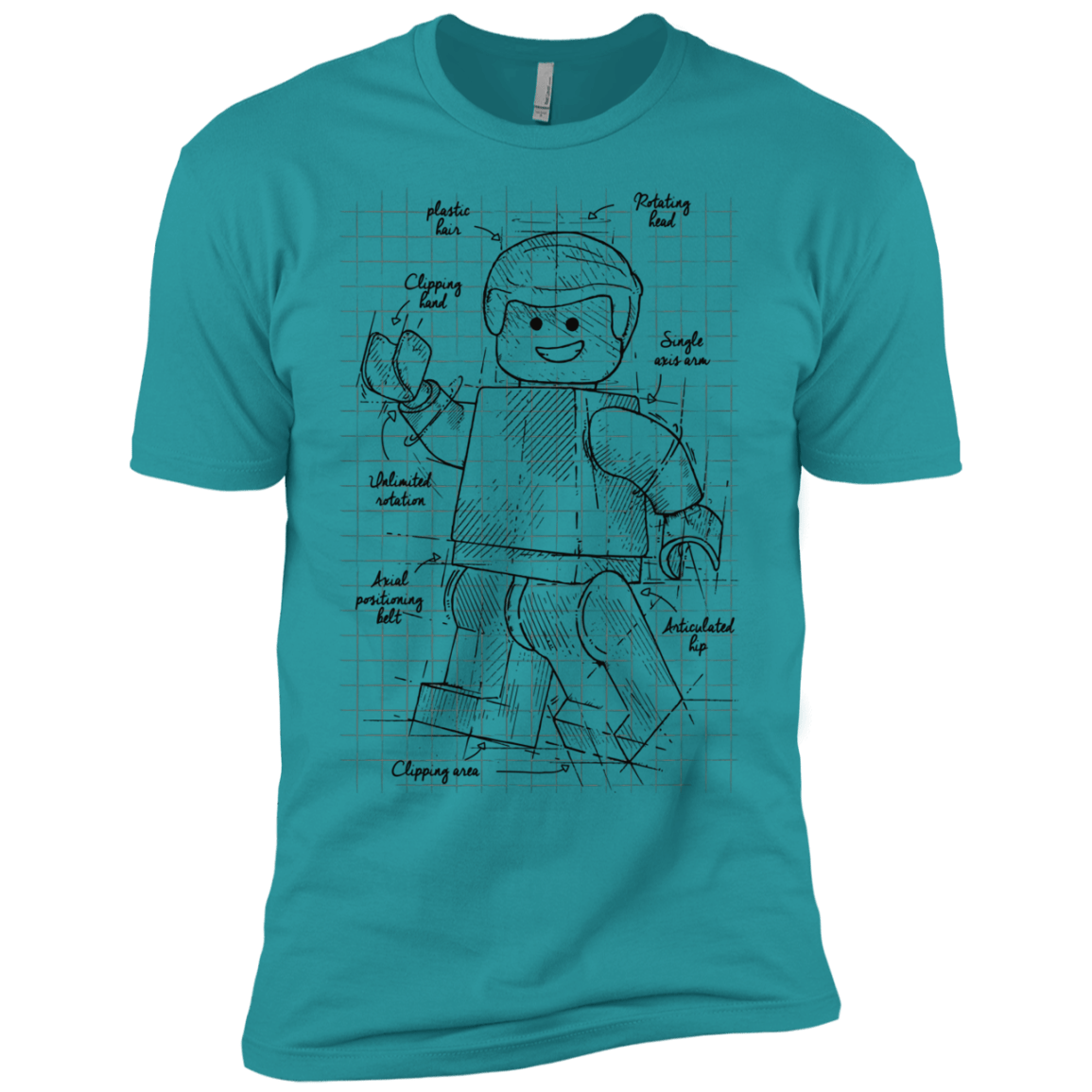 T-Shirts Tahiti Blue / X-Small Lego Plan Men's Premium T-Shirt