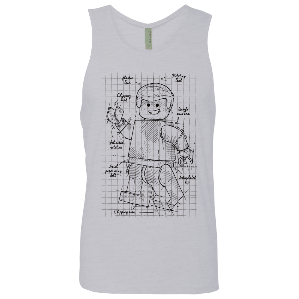 T-Shirts Heather Grey / S Lego Plan Men's Premium Tank Top