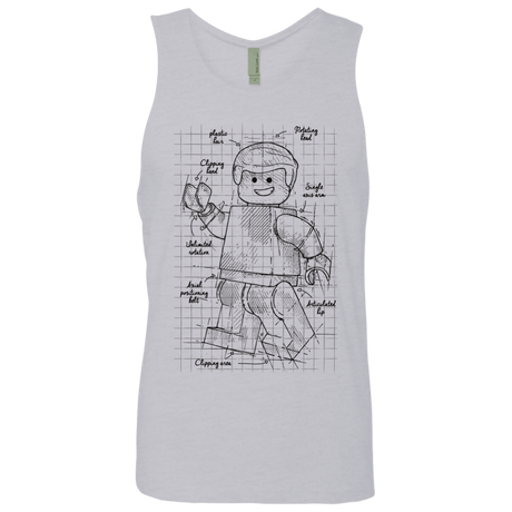 T-Shirts Heather Grey / S Lego Plan Men's Premium Tank Top