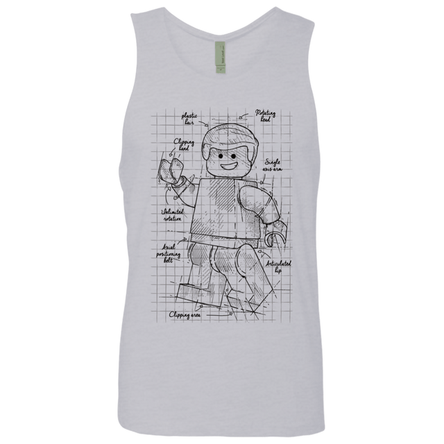 T-Shirts Heather Grey / S Lego Plan Men's Premium Tank Top