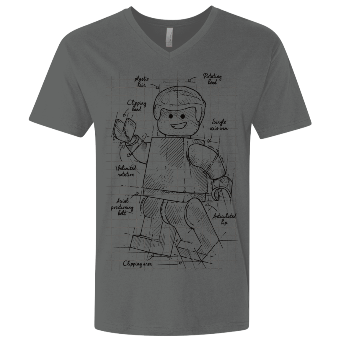 T-Shirts Heavy Metal / X-Small Lego Plan Men's Premium V-Neck