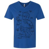 T-Shirts Royal / X-Small Lego Plan Men's Premium V-Neck