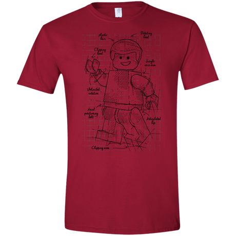 T-Shirts Cardinal Red / S Lego Plan Men's Semi-Fitted Softstyle
