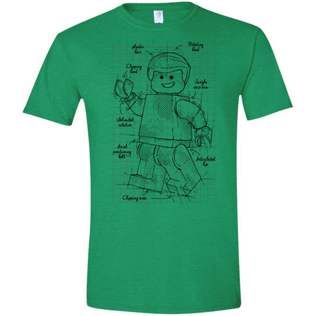 T-Shirts Heather Irish Green / S Lego Plan Men's Semi-Fitted Softstyle