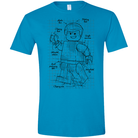 T-Shirts Sapphire / S Lego Plan Men's Semi-Fitted Softstyle