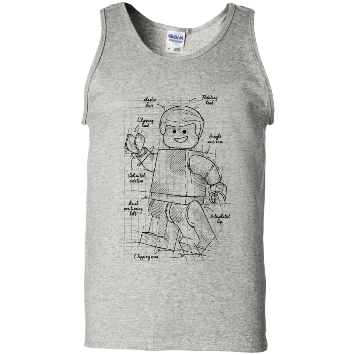 T-Shirts Ash / S Lego Plan Men's Tank Top