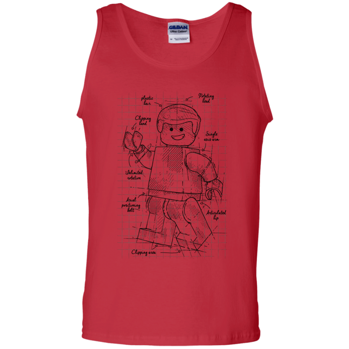 T-Shirts Red / S Lego Plan Men's Tank Top