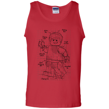 T-Shirts Red / S Lego Plan Men's Tank Top