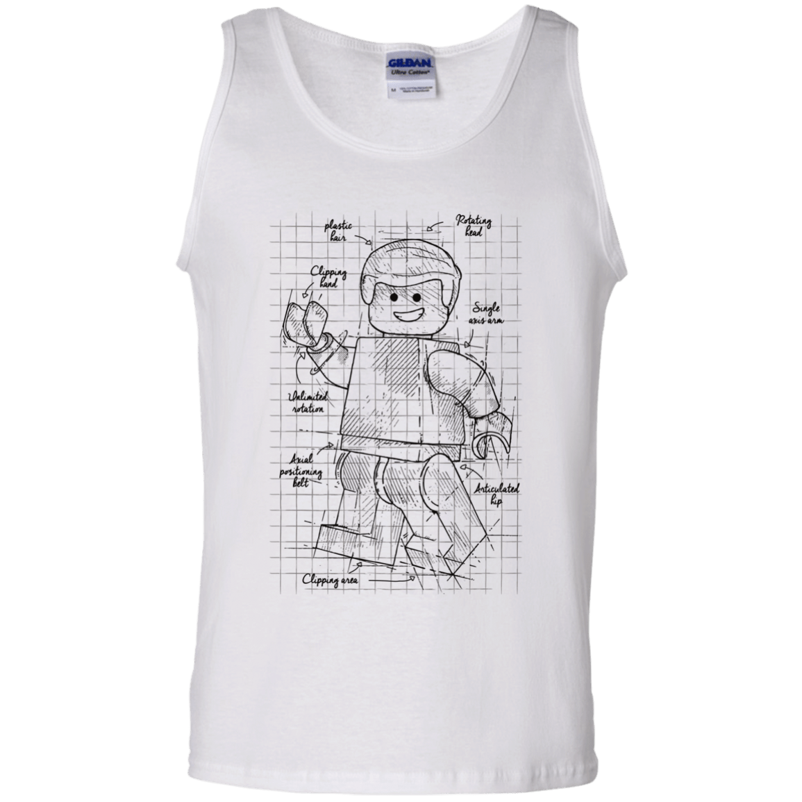 T-Shirts White / S Lego Plan Men's Tank Top