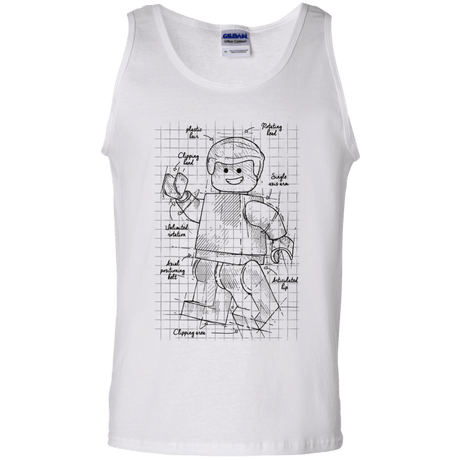 T-Shirts White / S Lego Plan Men's Tank Top