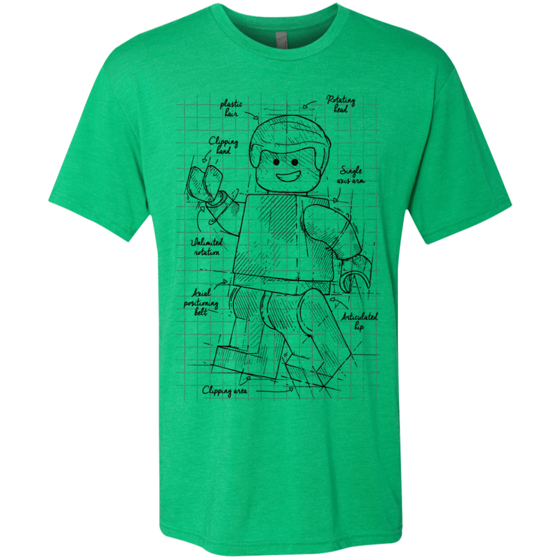 T-Shirts Envy / S Lego Plan Men's Triblend T-Shirt
