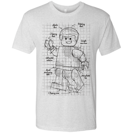 T-Shirts Heather White / S Lego Plan Men's Triblend T-Shirt