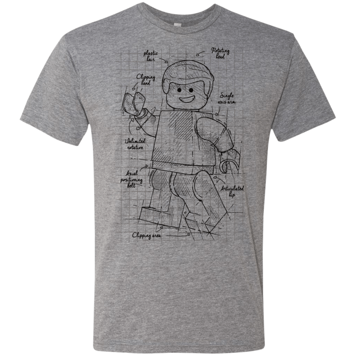 T-Shirts Premium Heather / S Lego Plan Men's Triblend T-Shirt