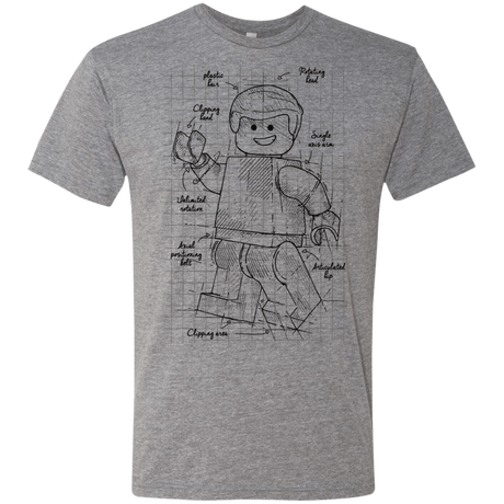 T-Shirts Premium Heather / S Lego Plan Men's Triblend T-Shirt