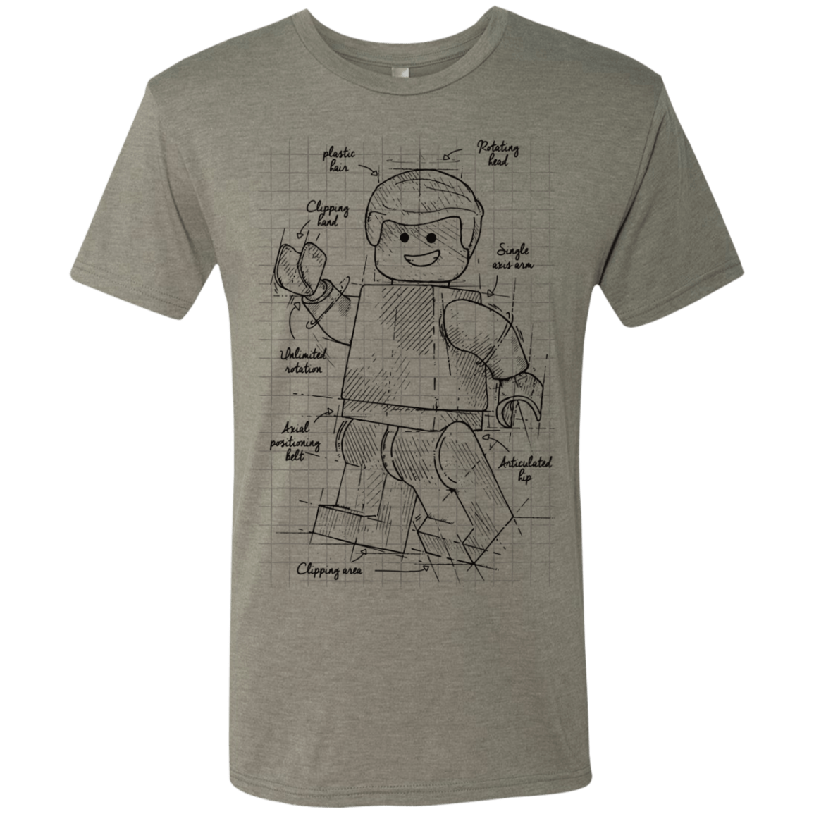 T-Shirts Venetian Grey / S Lego Plan Men's Triblend T-Shirt
