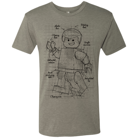 T-Shirts Venetian Grey / S Lego Plan Men's Triblend T-Shirt