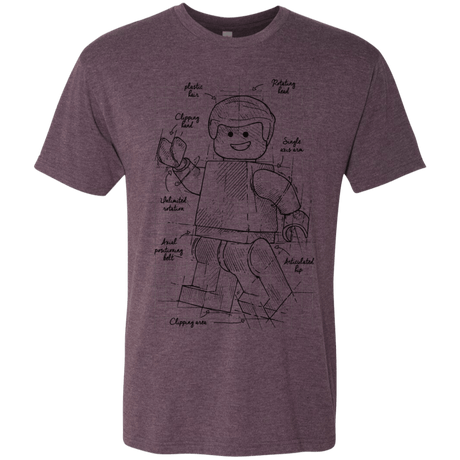 T-Shirts Vintage Purple / S Lego Plan Men's Triblend T-Shirt