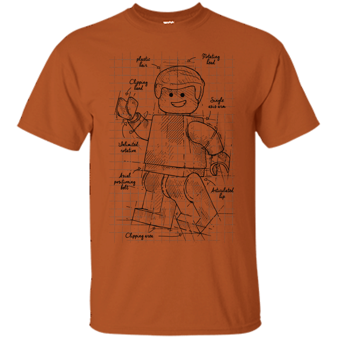 T-Shirts Texas Orange / S Lego Plan T-Shirt