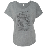 T-Shirts Premium Heather / X-Small Lego Plan Triblend Dolman Sleeve