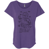 T-Shirts Purple Rush / X-Small Lego Plan Triblend Dolman Sleeve