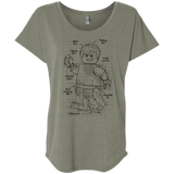 T-Shirts Venetian Grey / X-Small Lego Plan Triblend Dolman Sleeve