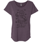 T-Shirts Vintage Purple / X-Small Lego Plan Triblend Dolman Sleeve