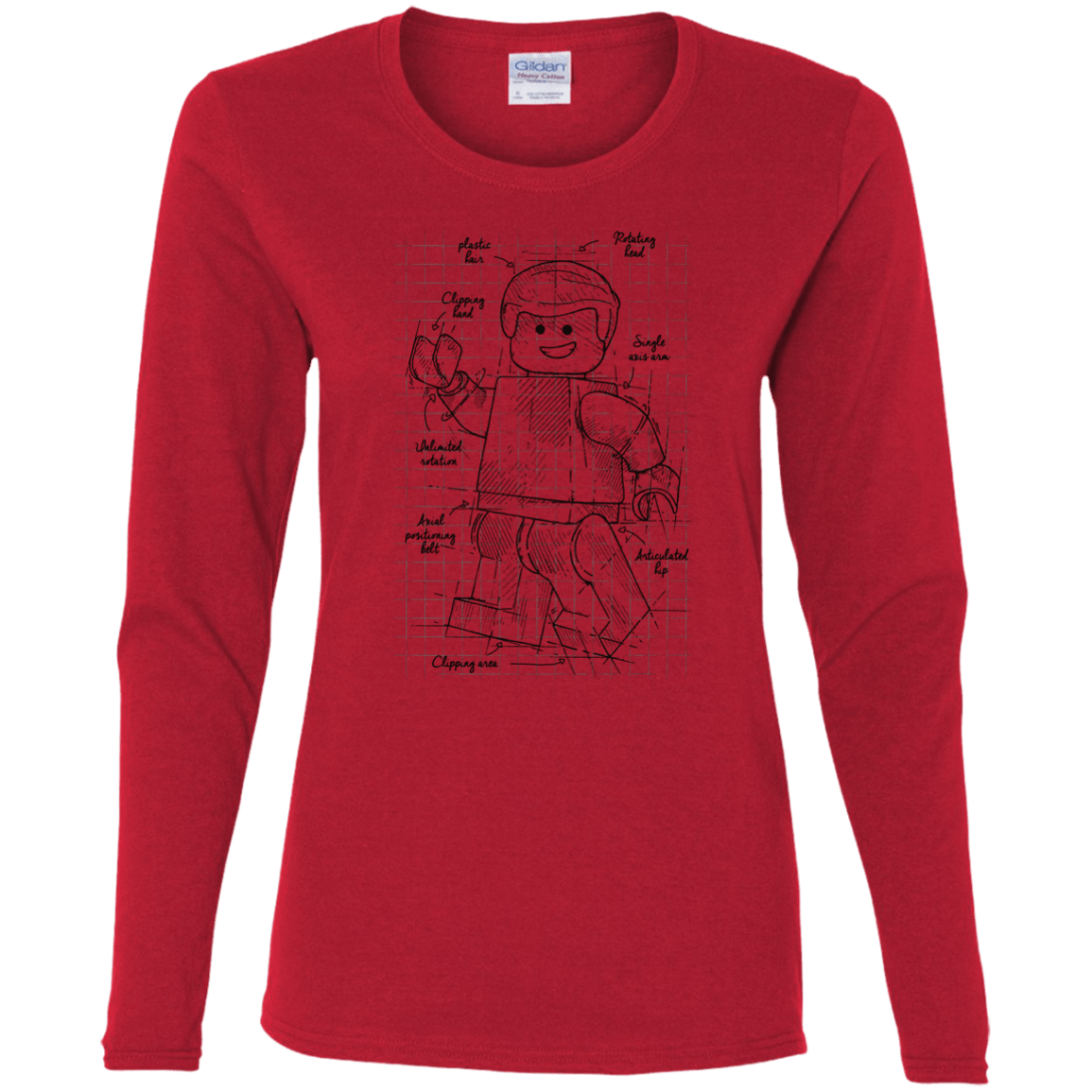 T-Shirts Red / S Lego Plan Women's Long Sleeve T-Shirt