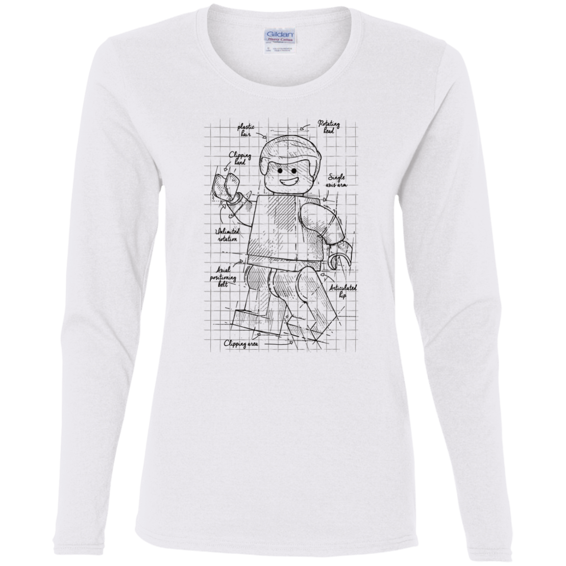 T-Shirts White / S Lego Plan Women's Long Sleeve T-Shirt