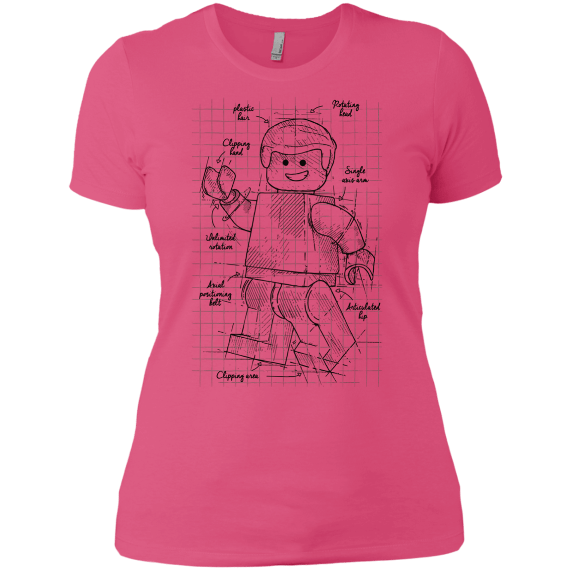 T-Shirts Hot Pink / X-Small Lego Plan Women's Premium T-Shirt