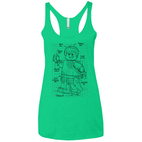 T-Shirts Envy / X-Small Lego Plan Women's Triblend Racerback Tank