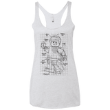 T-Shirts Heather White / X-Small Lego Plan Women's Triblend Racerback Tank