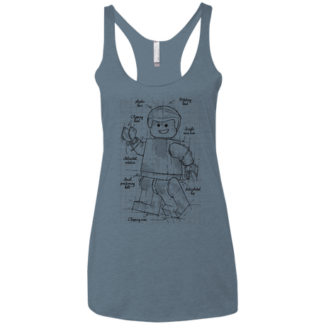 T-Shirts Indigo / X-Small Lego Plan Women's Triblend Racerback Tank