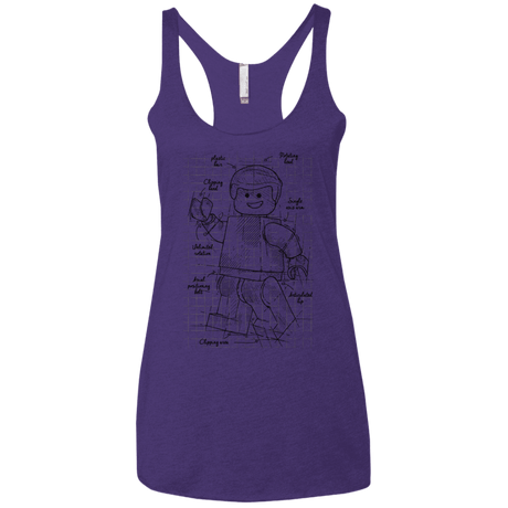 T-Shirts Purple Rush / X-Small Lego Plan Women's Triblend Racerback Tank