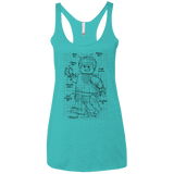 T-Shirts Tahiti Blue / X-Small Lego Plan Women's Triblend Racerback Tank