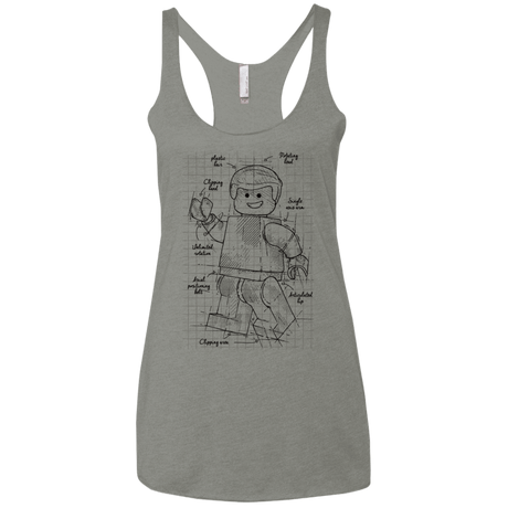 T-Shirts Venetian Grey / X-Small Lego Plan Women's Triblend Racerback Tank