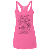 T-Shirts Vintage Pink / X-Small Lego Plan Women's Triblend Racerback Tank