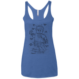 T-Shirts Vintage Royal / X-Small Lego Plan Women's Triblend Racerback Tank