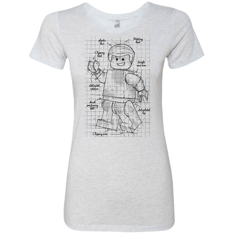 T-Shirts Heather White / S Lego Plan Women's Triblend T-Shirt