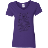 T-Shirts Purple / S Lego Plan Women's V-Neck T-Shirt