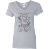 T-Shirts Sport Grey / S Lego Plan Women's V-Neck T-Shirt