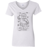 T-Shirts White / S Lego Plan Women's V-Neck T-Shirt